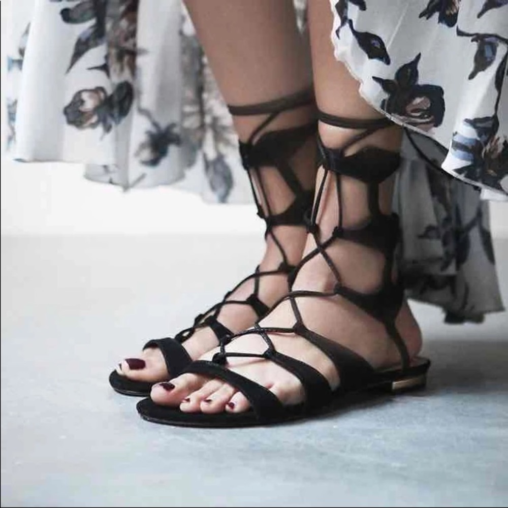 Black Gladiator Sandals